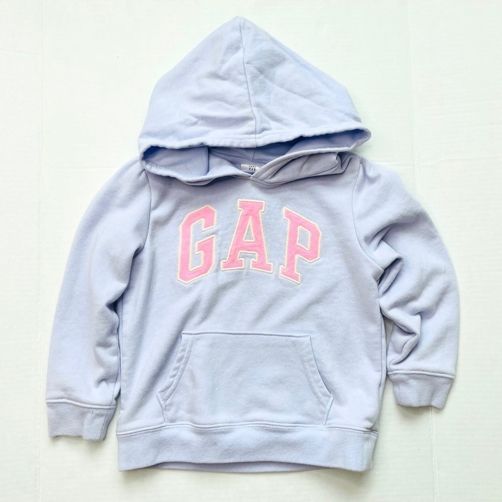 Gap Baby Toddler Lavender Purple Logo Long Sleeve Pullover Hoodie Size 5T